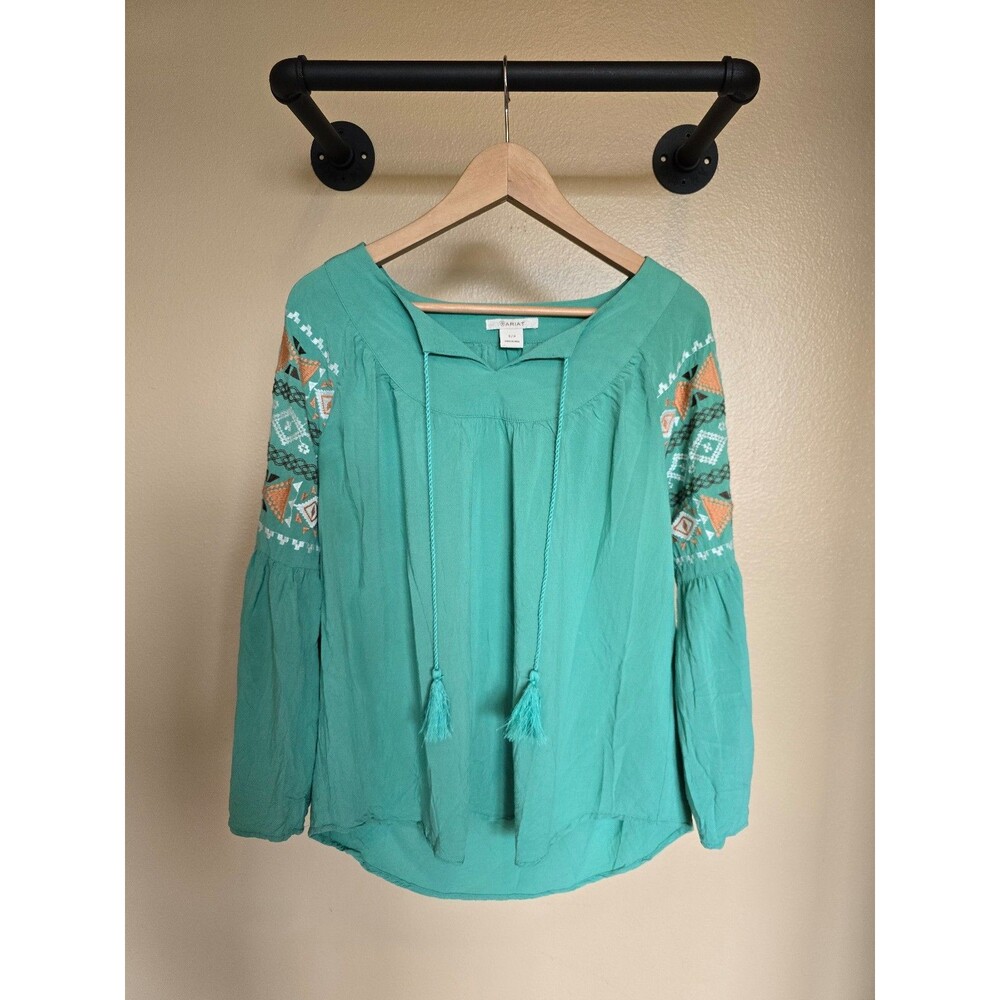Ariat Teal and Orange Women's Top